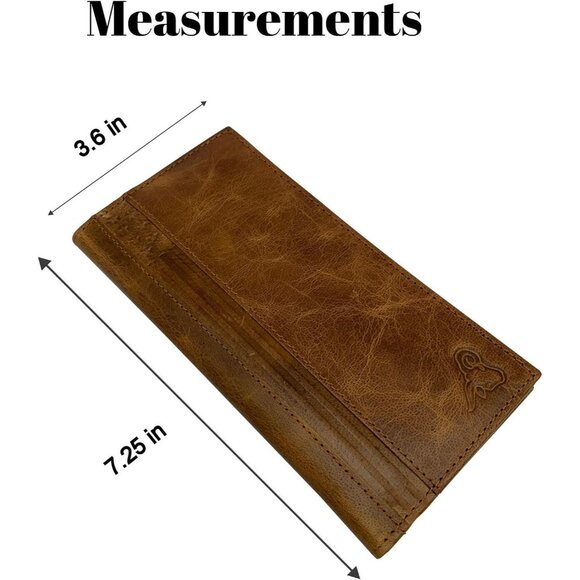 RFID Blocking Checkbook Cover Genuine Leather Protection For Men's - Picture 4 of 6